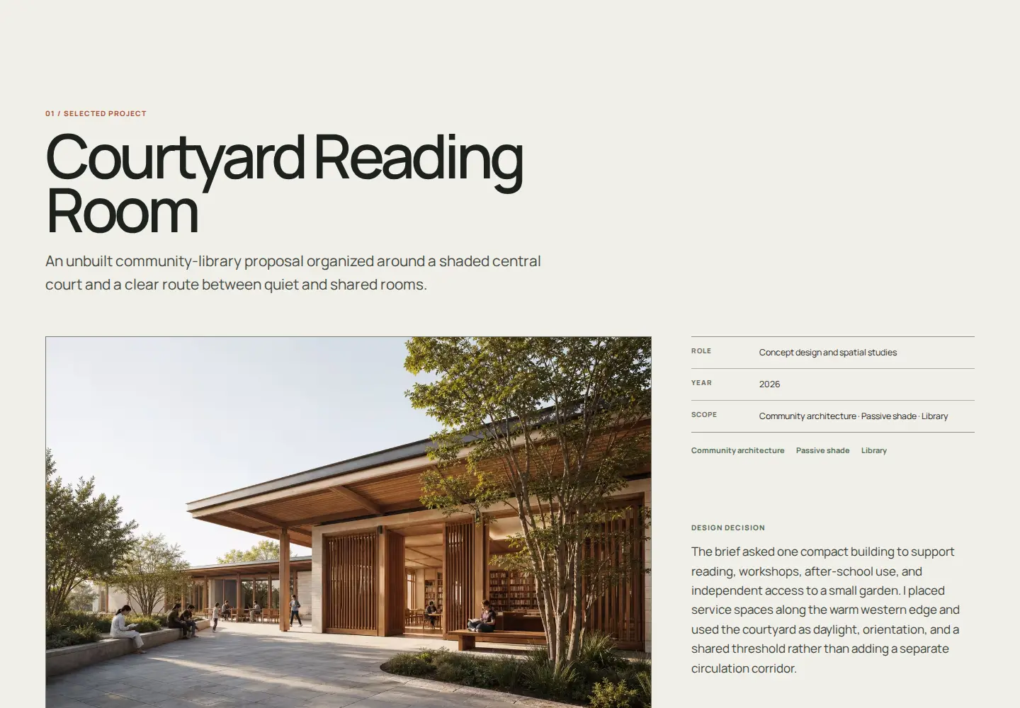 Habitat portfolio recommended for Architecture / Spatial